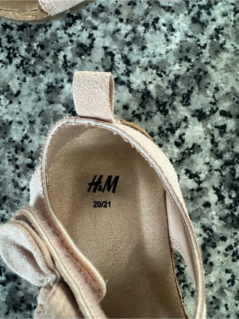 H&M Pink Toddler Bow Strap Sandals